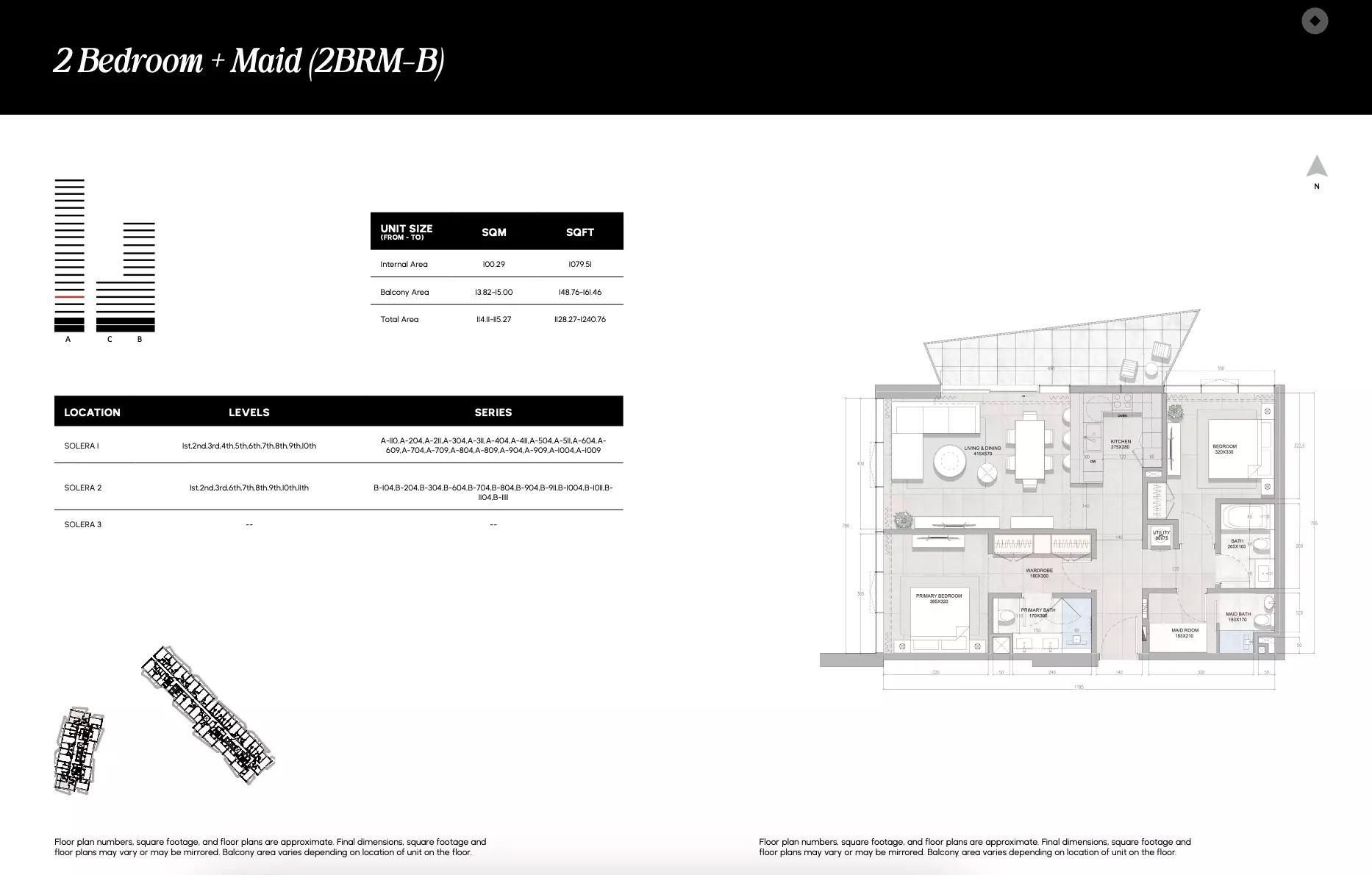 2 Beds 1128 Sq. Ft. Apartment in Rak Solera Downtown Mina