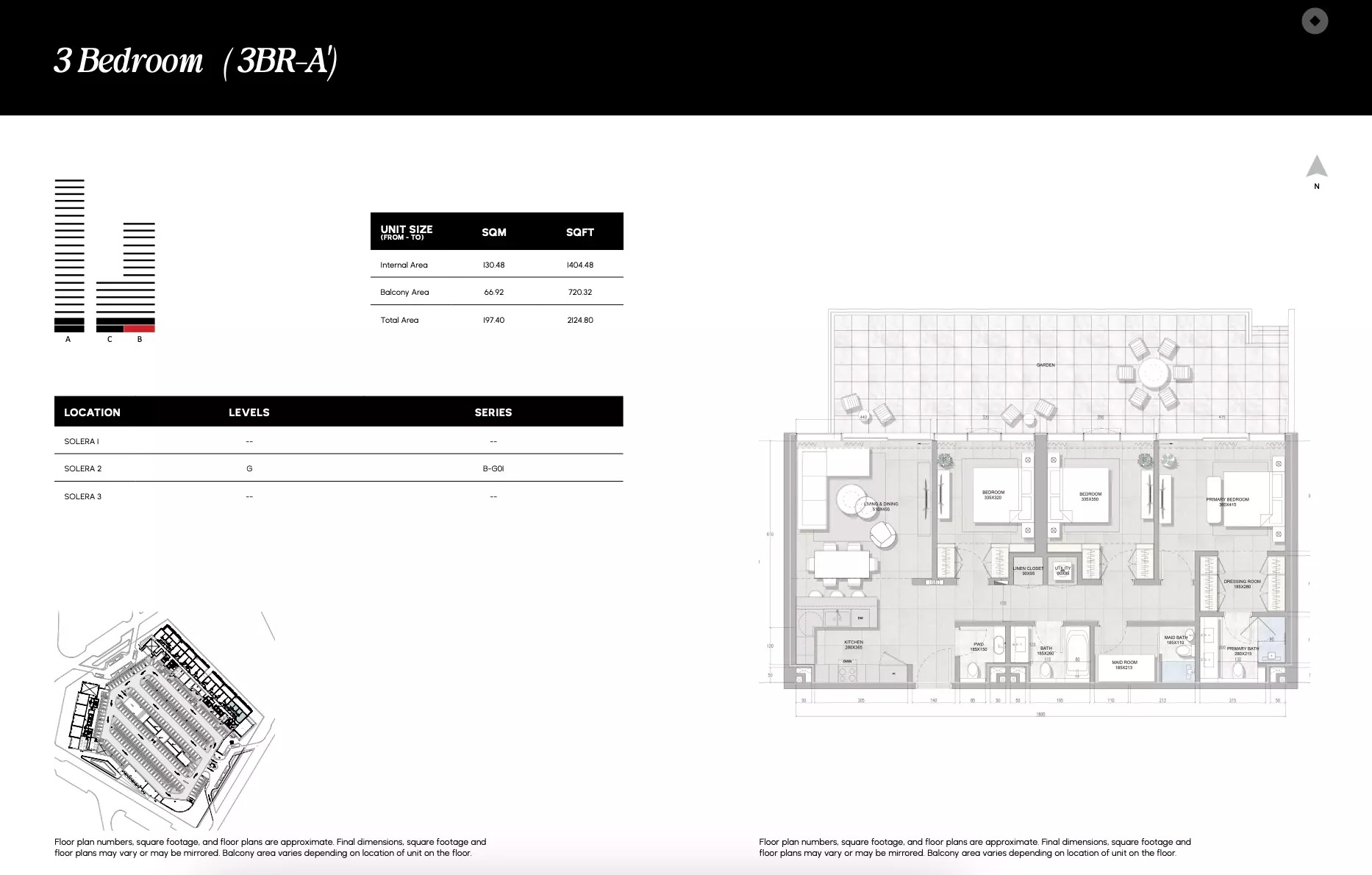 3 Beds 2124 Sq. Ft. Apartment in Rak Solera Downtown Mina