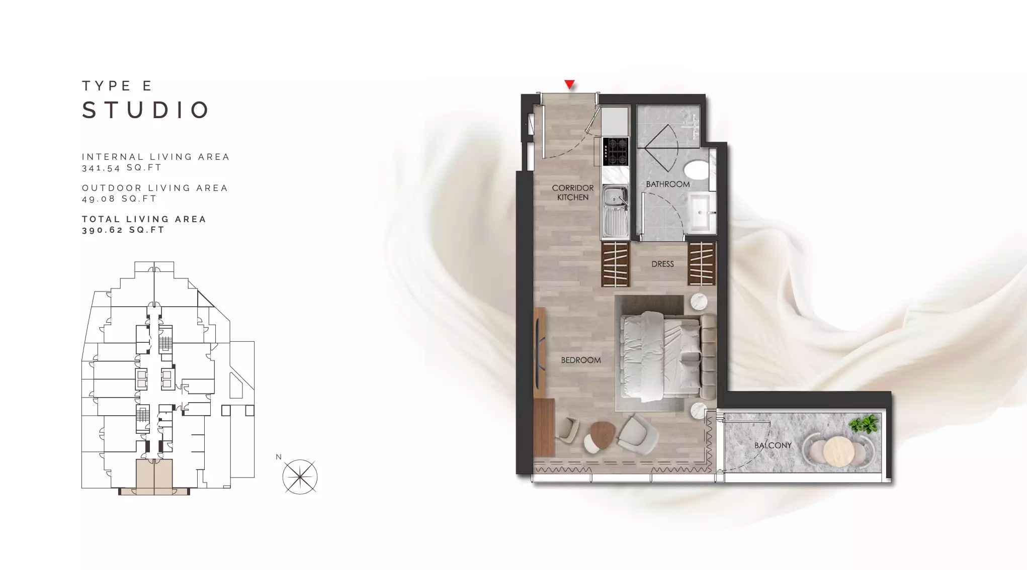 Range Island Heights Studio Layout