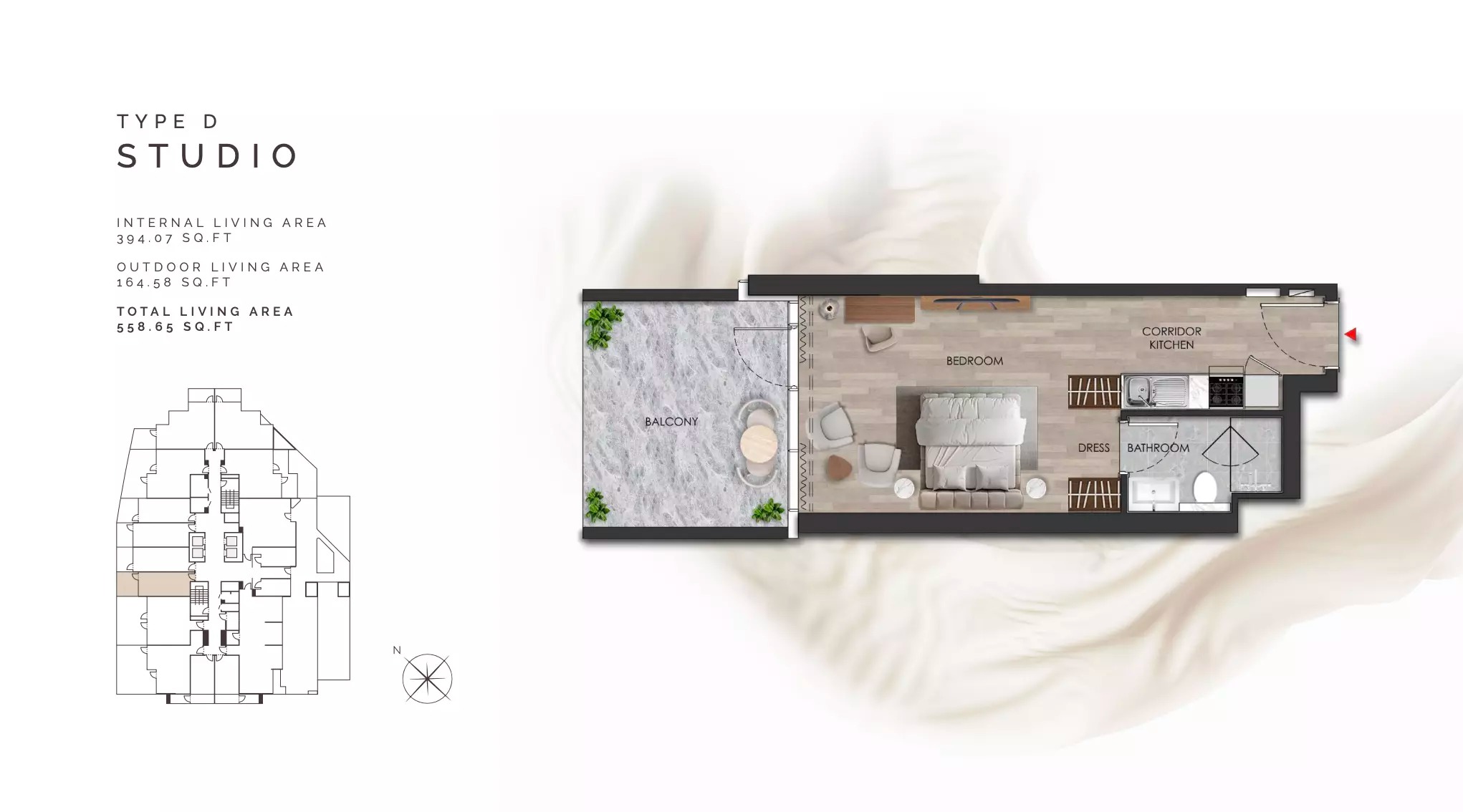 Range Island Heights Studio Layout