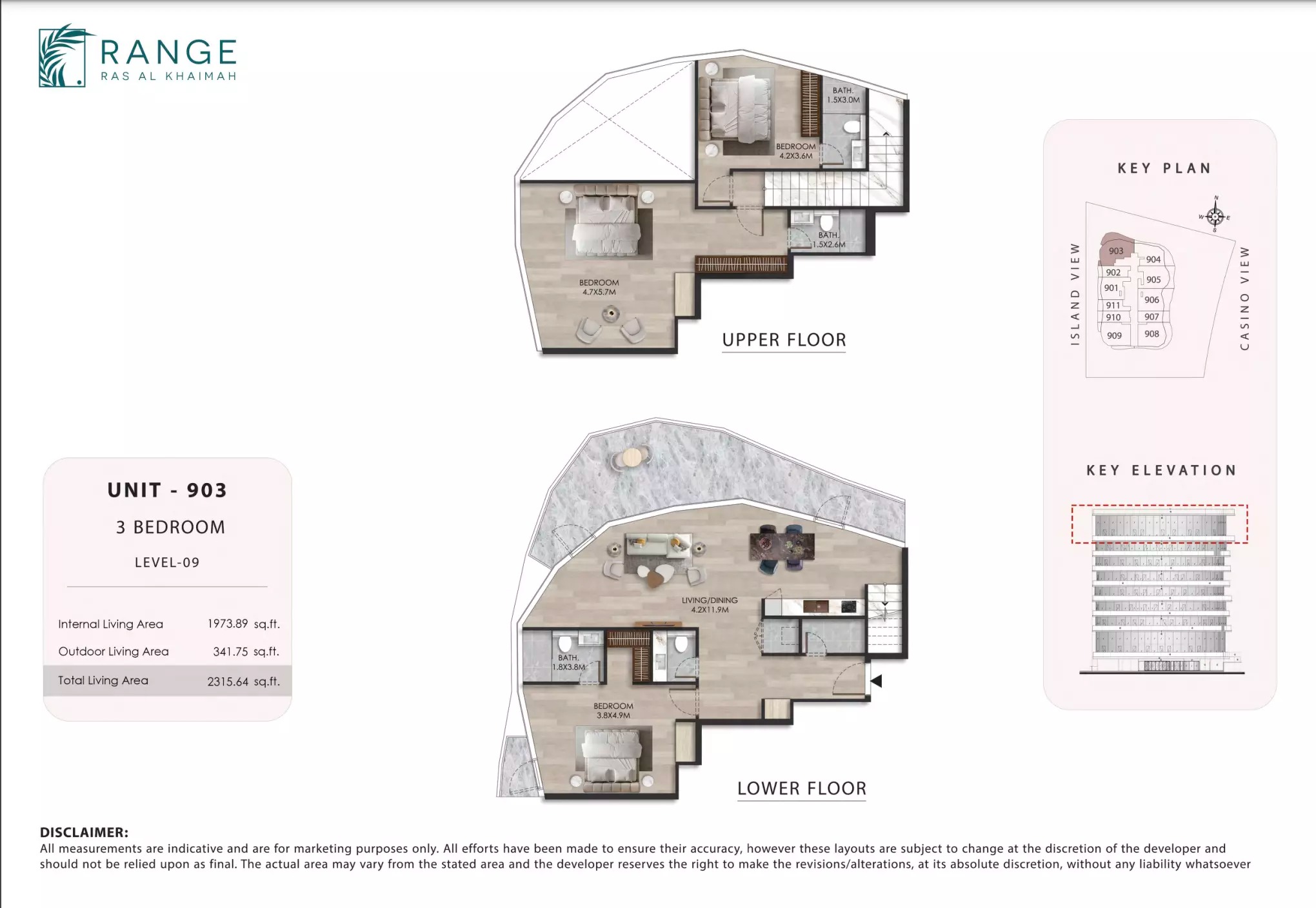 Range The Beach House 3 Beds Layout
