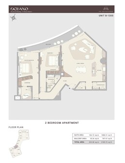 1 Bed 2186 Sq. Ft. Apartment in The Luxe Oceano