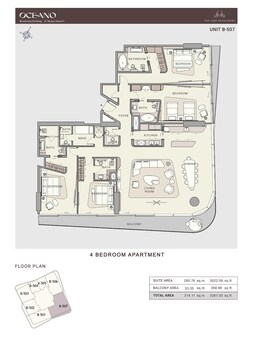 4 Beds 3381 Sq. Ft. Apartment in The Luxe Oceano