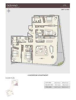 4 Beds 3666 Sq. Ft. Apartment in The Luxe Oceano