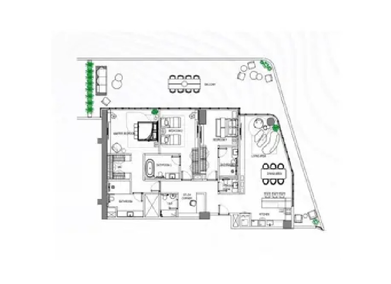 2 Beds 2764 Sq. Ft. Apartment in Topero Fortune Bay Residences