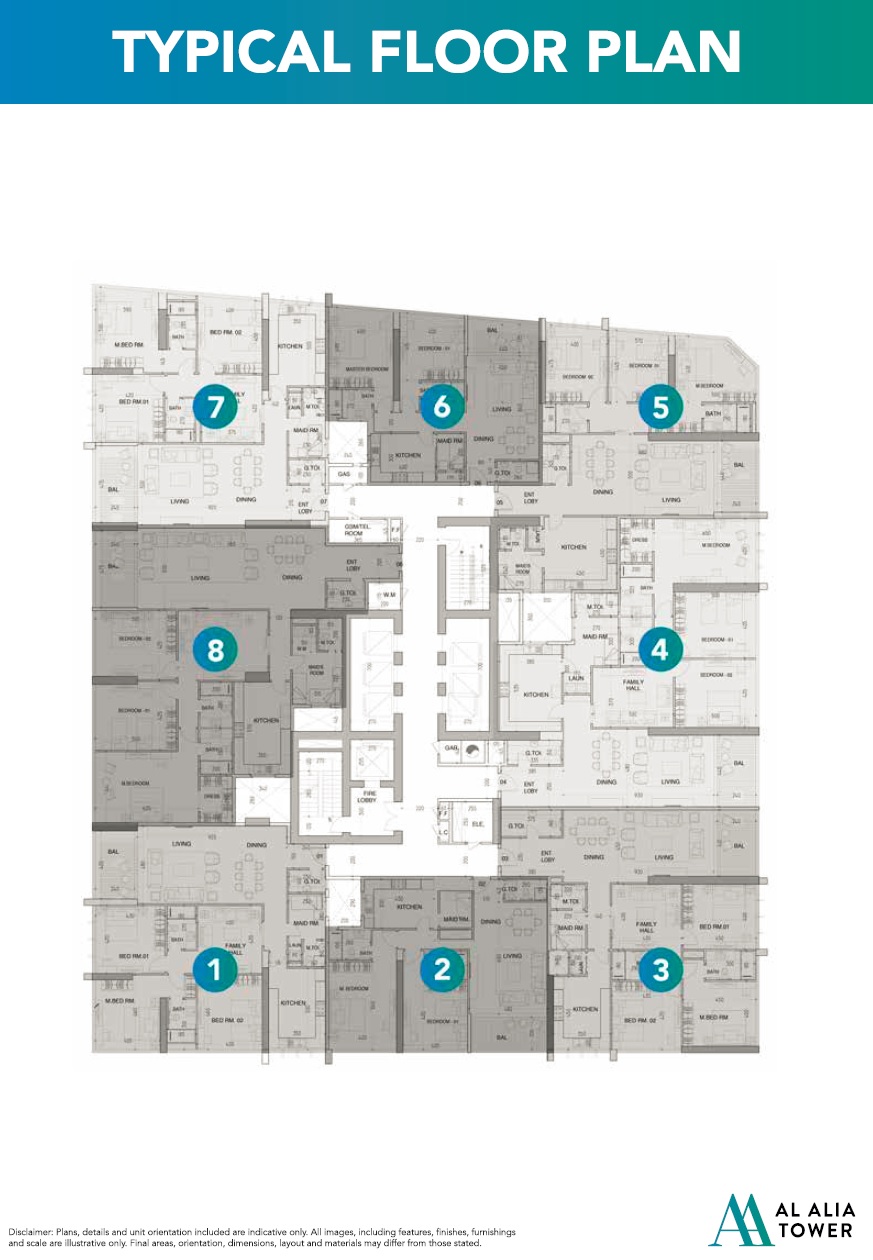 Al Thuriah Al Alia Tower Floor Plans