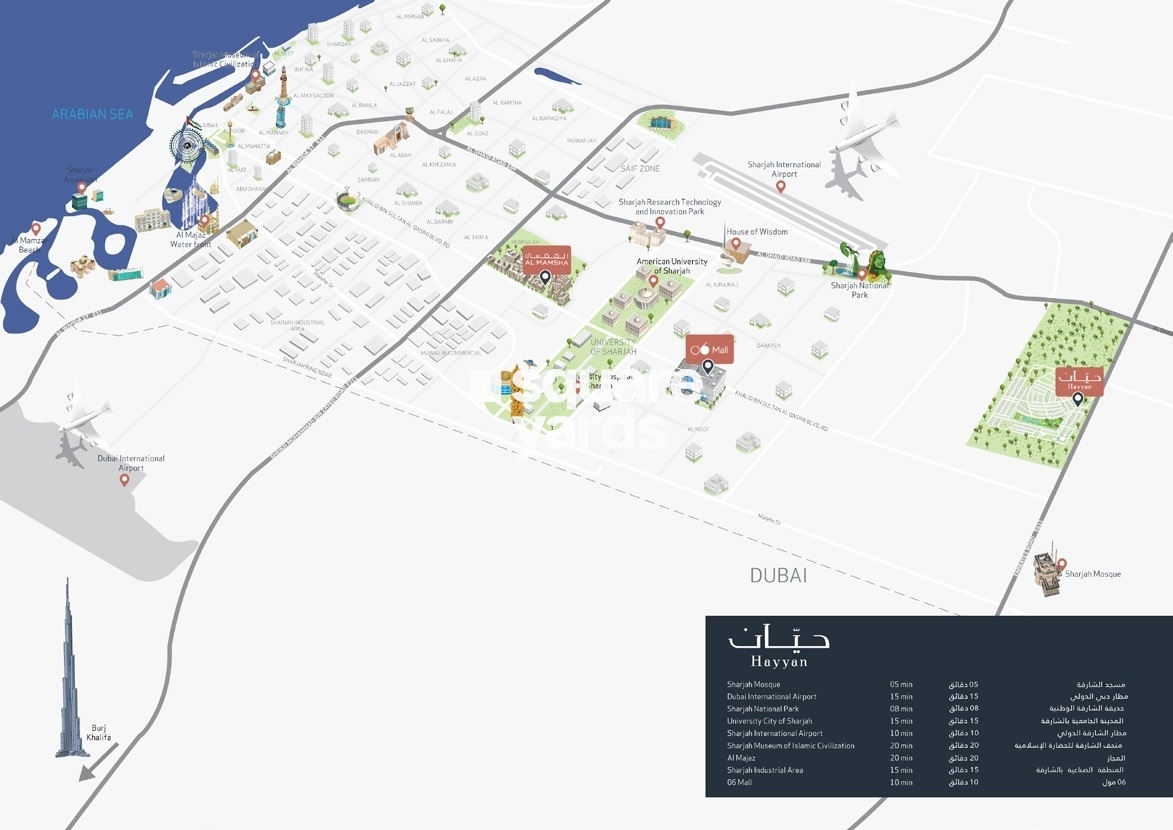 Alef Hayyan Villas Location Image