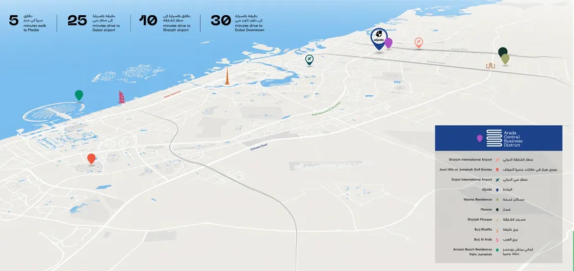 Arada CBD Location Image