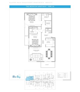 2 Beds 1579 Sq. Ft. Apartment in Ajmal Bluebay Walk