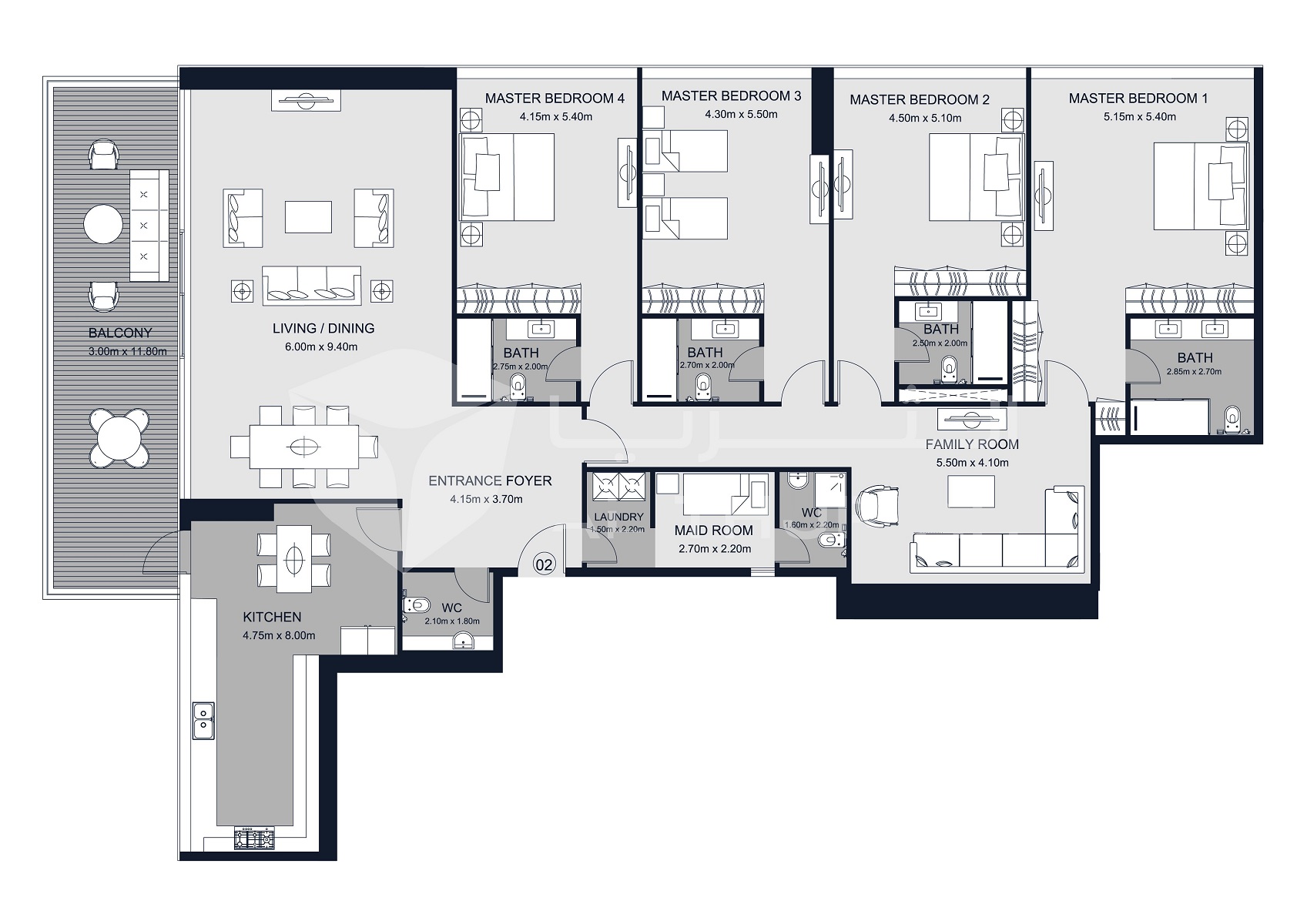 4 Beds 4485 Sq. Ft. Apartment in Al Thuriah Sharjah Terraces