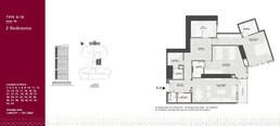 2 Beds 1693 Sq. Ft. Apartment in Albatha Joud Tower