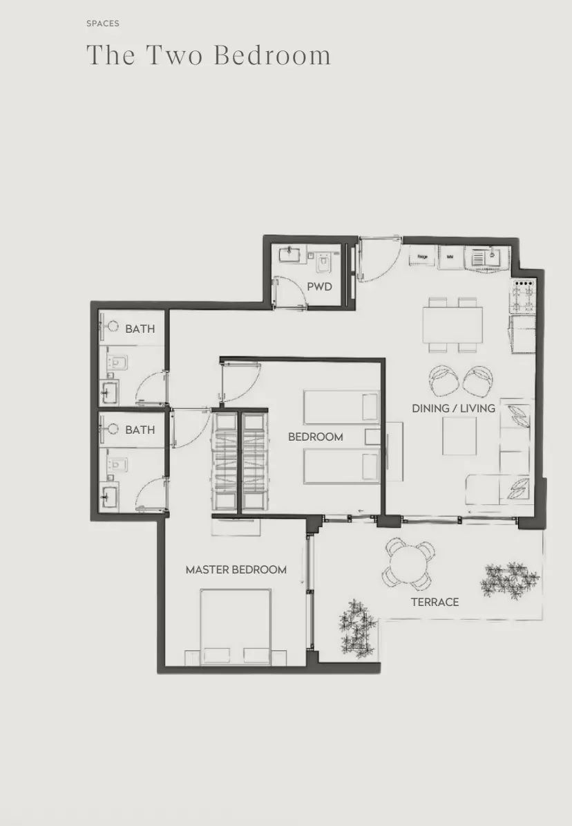 2 Beds 1181 Sq. Ft. Apartment in Almarwan Hawa Residency