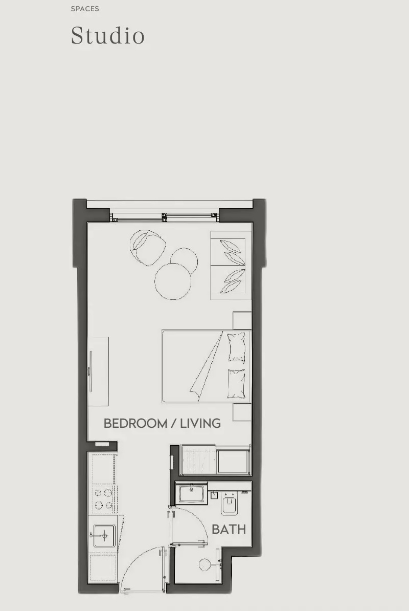 380 Sq. Ft. Studio in Almarwan Hawa Residency