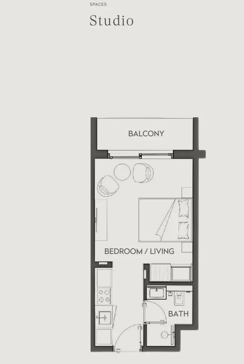 411 Sq. Ft. Studio in Almarwan Hawa Residency