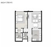 Arada Areej Apartments 1 Bed Layout