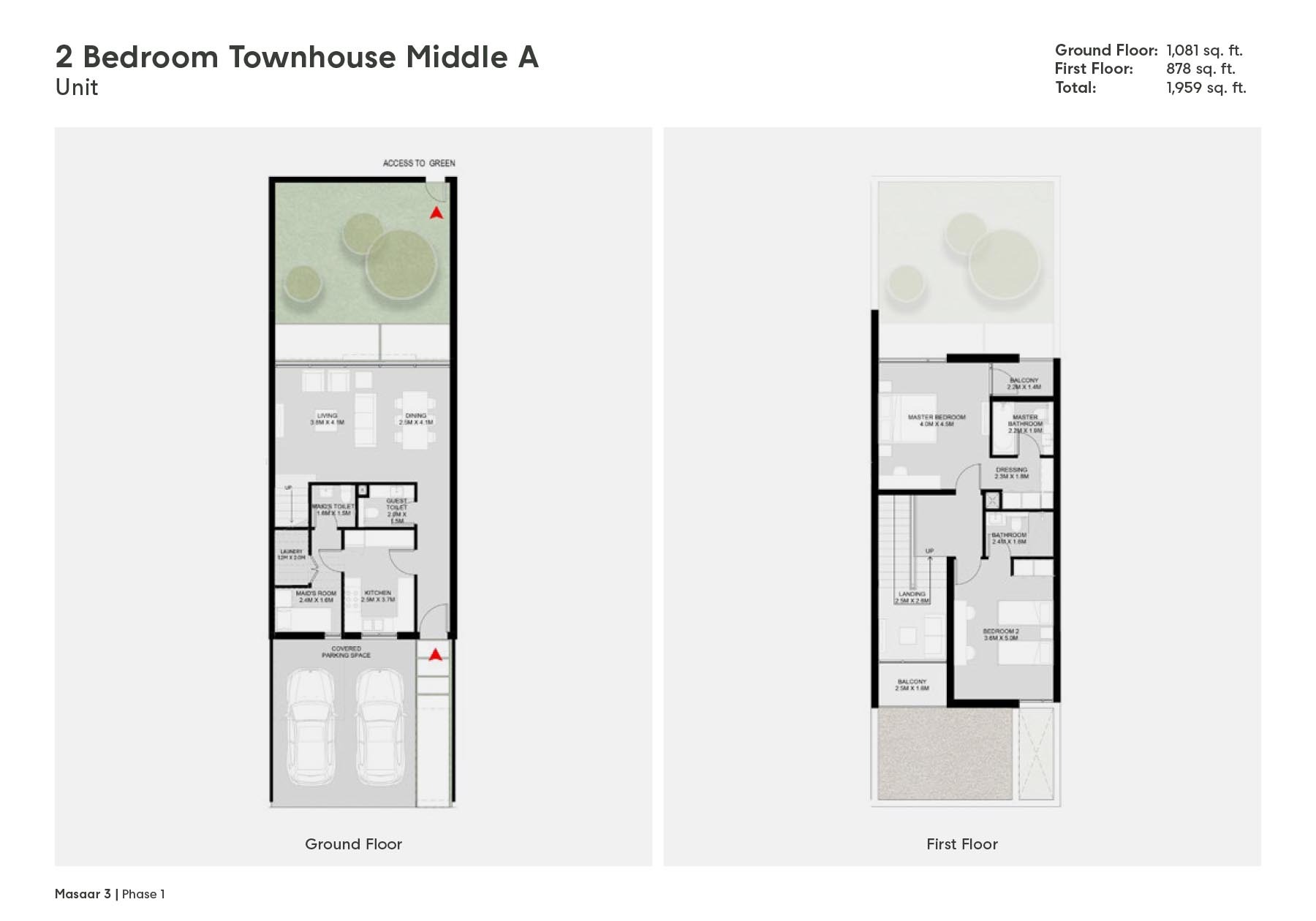 2 Beds 1959 Sq. Ft. Townhouse in Arada Dana
