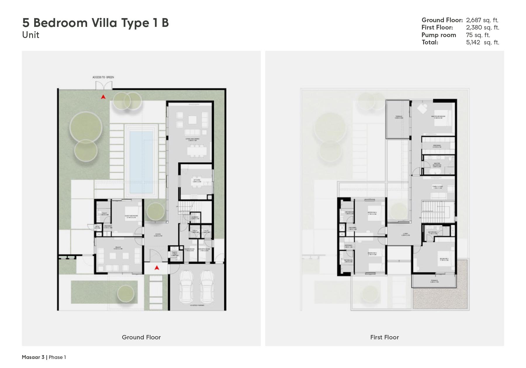 5 Beds 5142 Sq. Ft. Villa in Arada Dana