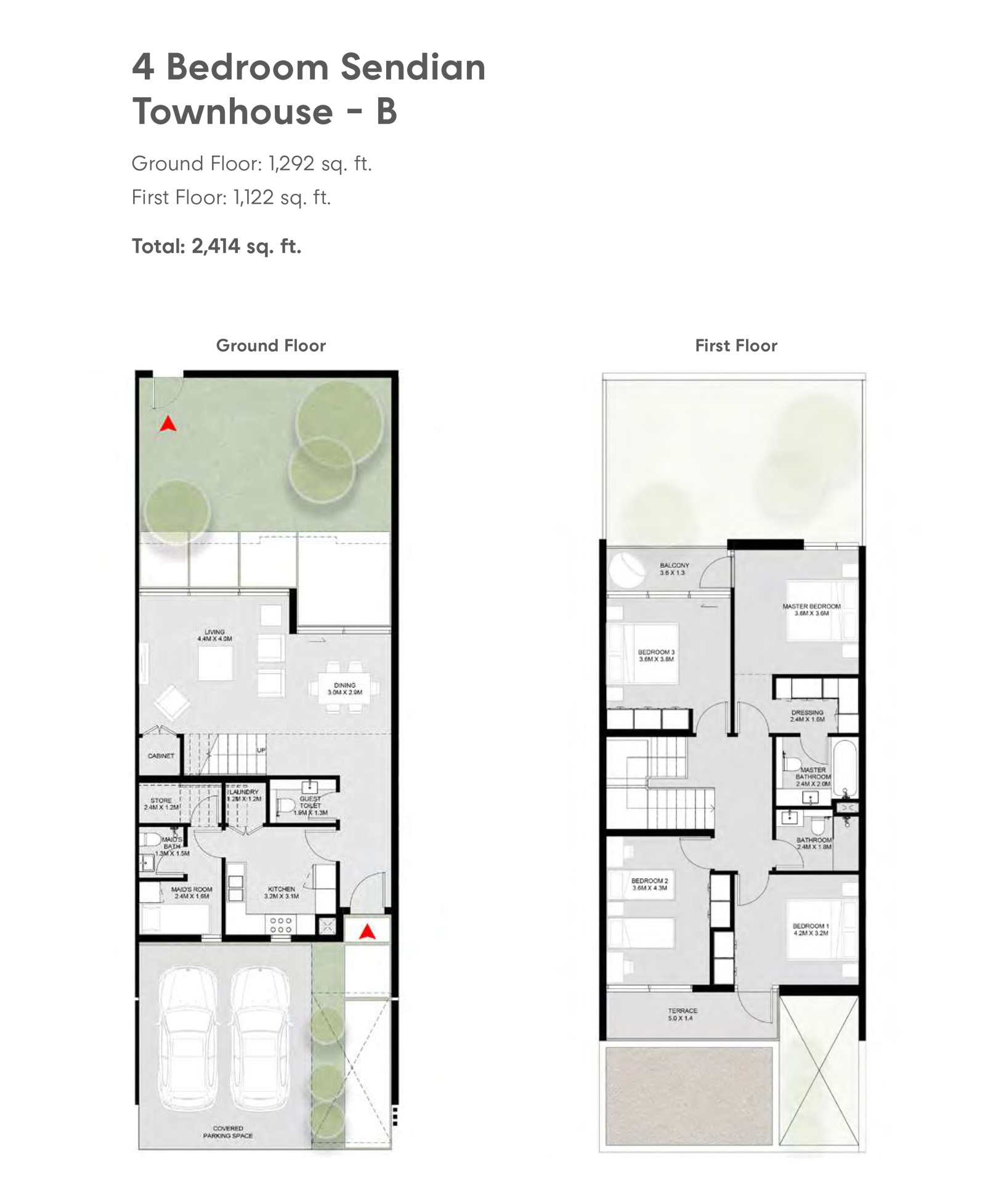 Arada Masaar Sendian 4 Beds Layout
