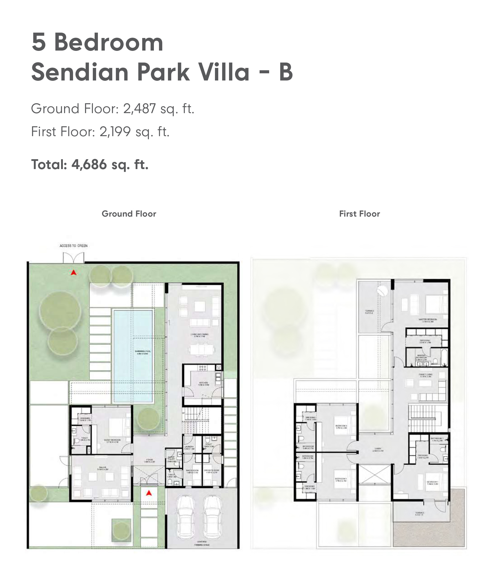 Arada Masaar Sendian 5 Beds Layout