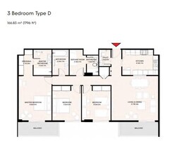 3 Beds 1796 Sq. Ft. Apartment in Arada Misk Apartments