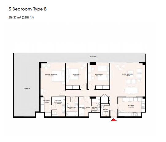 3 Beds 2351 Sq. Ft. Apartment in Arada Misk Apartments