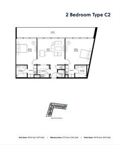 2 Beds 1613 Sq. Ft. Apartment in Arada Nesba