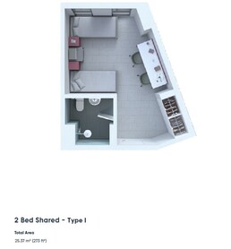 2 Beds 273 Sq. Ft. Apartment in Arada Nest