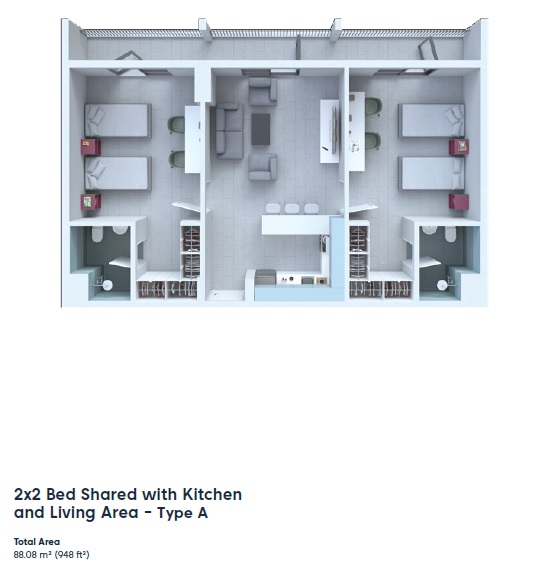 Arada Nest 4 Beds Layout
