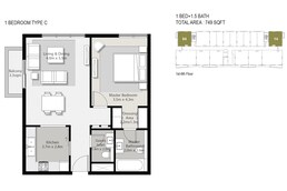 1 Bed 749 Sq. Ft. Apartment in Arada Rehan Apartments
