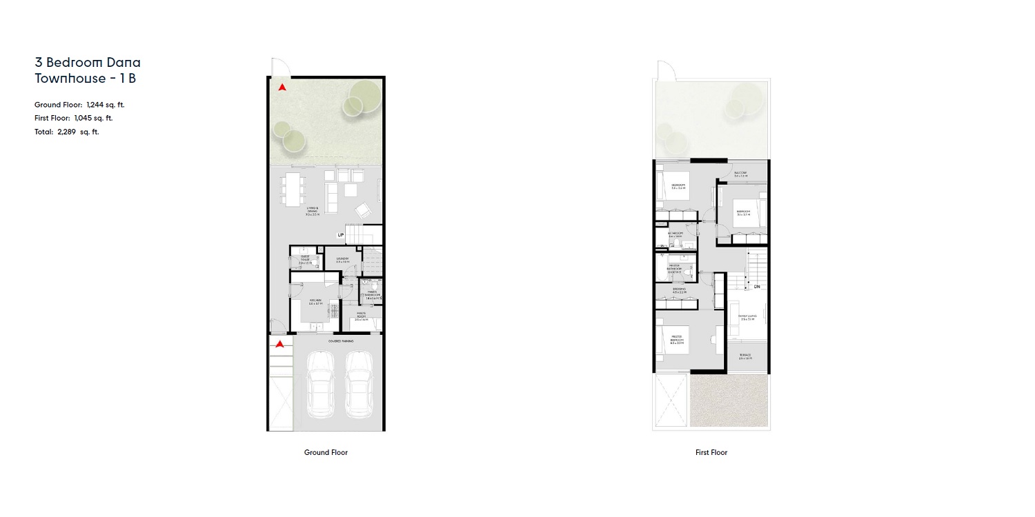Arada Sedra 3 Beds Layout