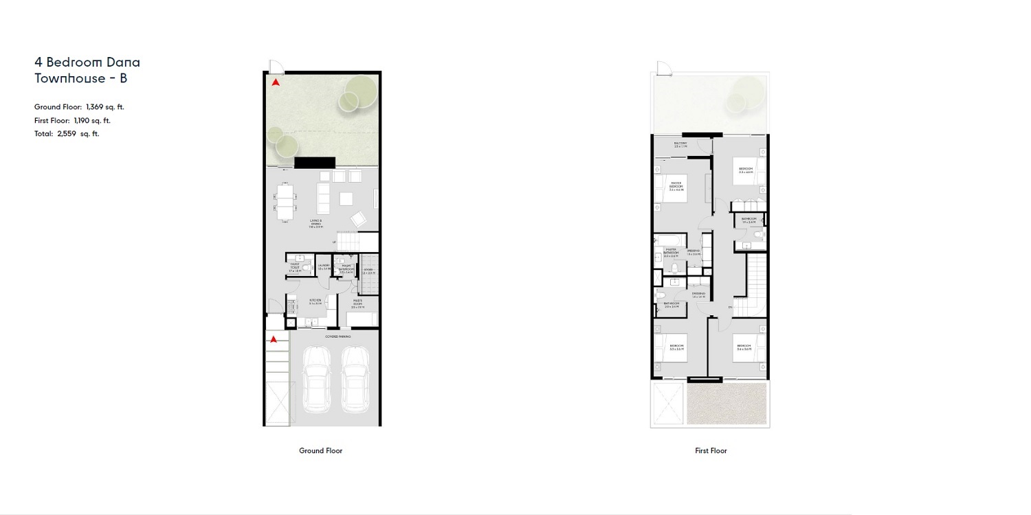 Arada Sedra 4 Beds Layout