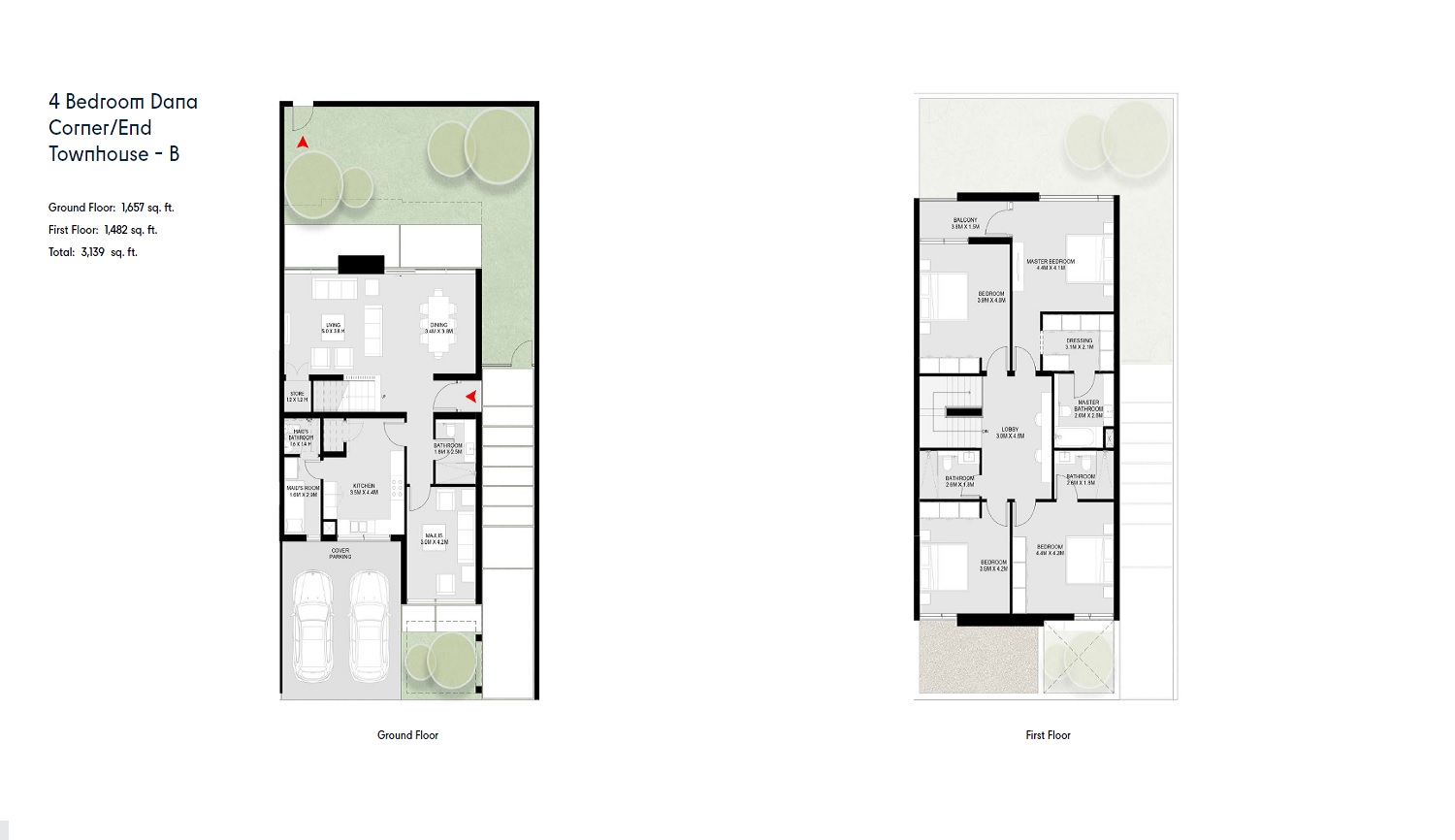 Arada Sedra 4 Beds Layout