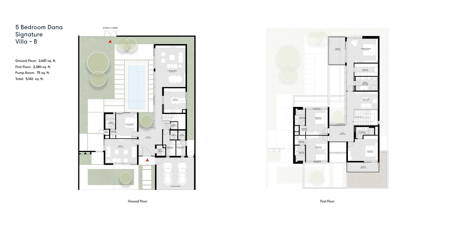 Arada Sedra 5 Beds Layout