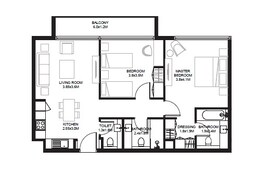 2 Beds 975 Sq. Ft. Apartment in Arada Sokoon Apartments