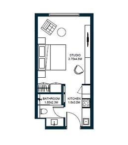 345 Sq. Ft. Studio in Arada Tiraz Apartments