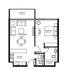 1 Bed 727 Sq. Ft. Apartment in Arada Vida Residences