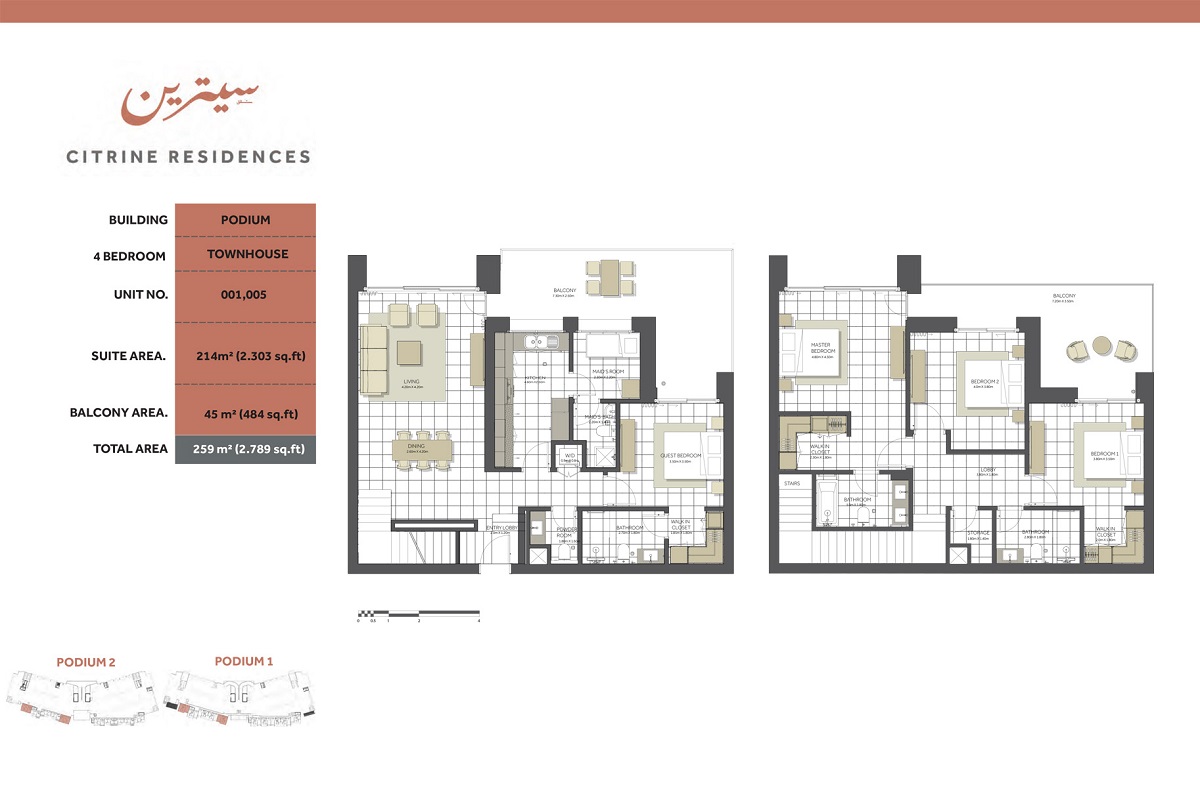 4 Beds 2789 Sq. Ft. Townhouse in Eagle Citrine Residences