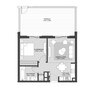 Eagle Cyan Beach Residence 1 Bed Layout