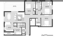 3 Beds 1889 Sq. Ft. Apartment in Eagle Cyan Beach Residence
