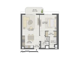 1 Bed 780 Sq. Ft. Apartment in Eagle Gem Residences