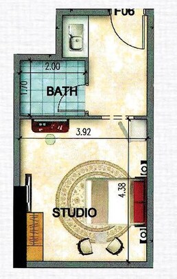 434 Sq. Ft. Studio in Fam Art Tower