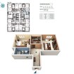 Fam Holding Afamia Tower II 1 Bed Layout