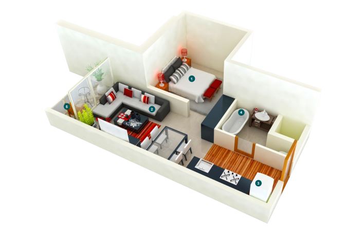 Fam Holding Al Aamra Tower Studio Layout