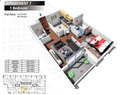 1 Bed 912 Sq. Ft. Apartment in Fam Sarkoa Tower