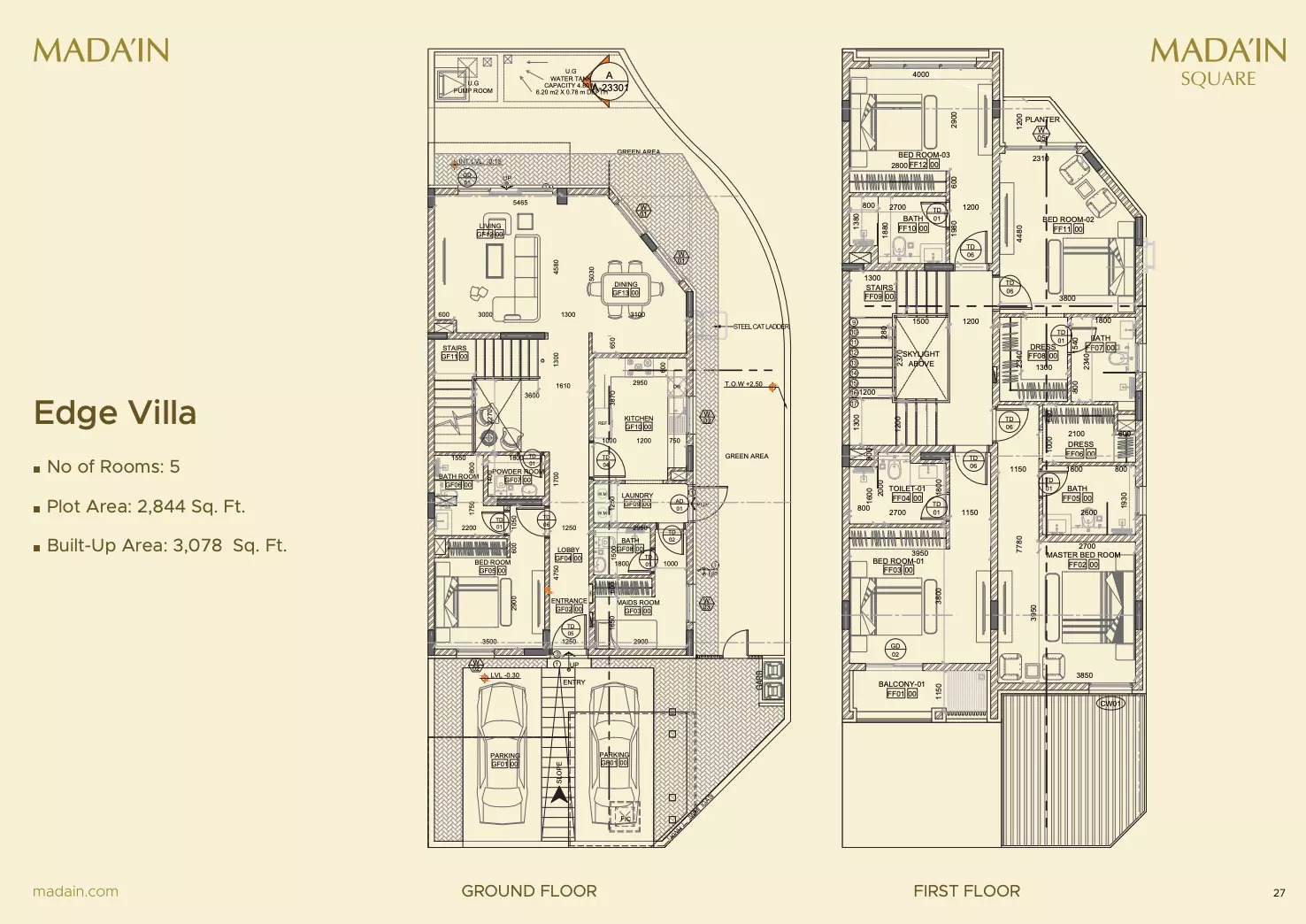 5 Beds 3078 Sq. Ft. Villa in Madain Square