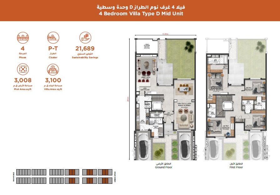 4 Beds 3100 Sq. Ft. Villa in Sharjah Sustainable City Phase 4
