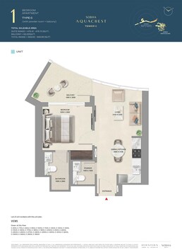 1 Bed 570 Sq. Ft. Apartment in Sobha AquaCrest
