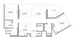 2 Beds 1020 Sq. Ft. Apartment in Sobha Aquamarine Beach Residences