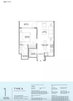 1 Bed 510 Sq. Ft. Apartment in Sobha Bayfront Marina Residences