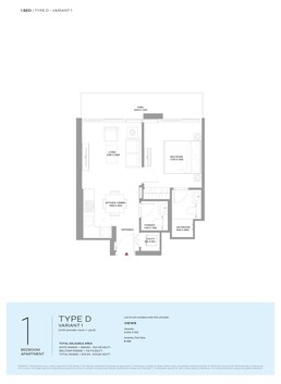 1 Bed 615 Sq. Ft. Apartment in Sobha Bayside Marina Residences